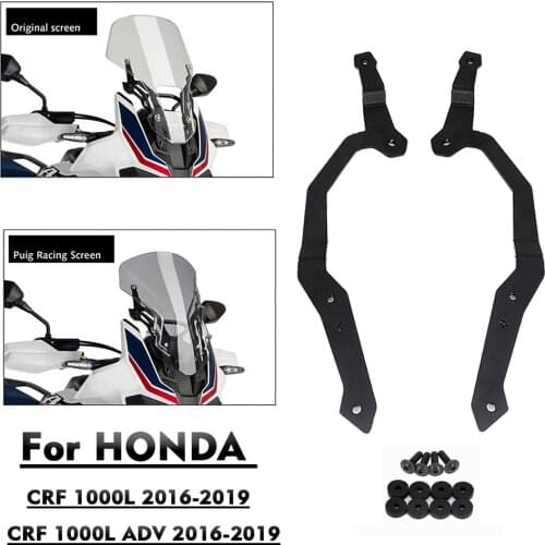 For HONDA CRF 1000L African Twin 2016-2019 screen riser CRF 1000 L Motorcycle Accessories Windshield Bracket Adjuster