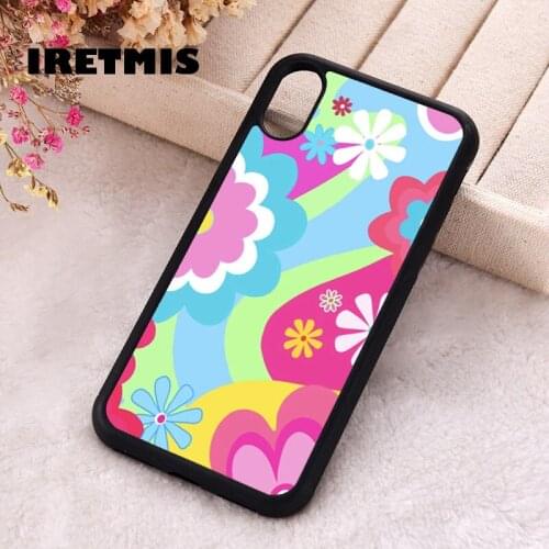 Iretmis 5 5S SE 2020 phone cover cases for iphone 6 6S 7 8 Plus X Xs Max XR 11 12 MINI Pro Rubber Silicone Flower Power Colorful