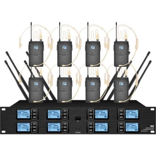 UHF wireless microphone system headset microphone for stage school conference room church performance microphone