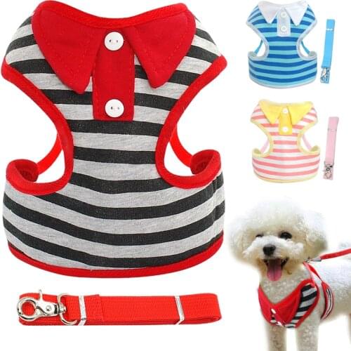 Breathable Dog Harness Vest Adjustable Puppy Dog Harness and Leash Set For Small Medium Dogs Nylon Pet Chest Strap For Chihuahua