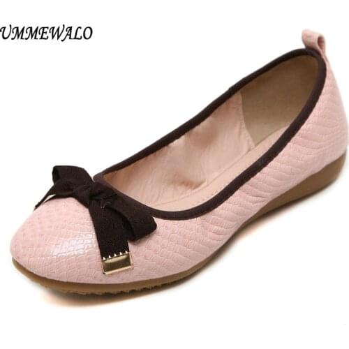UMMEWALO Women Patent Leather Soft Ballet Flat Shoes Fashion High Qualiy Round Toe Ballerina Shoes Ladies Casual Flats Shoes