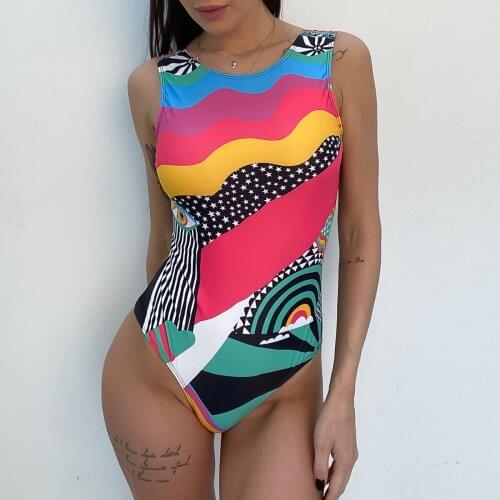 One Piece Swimsuit Set Feminine Triangle Bikini Printed Ladies Swimwear Multicolor Plus Size Bathing Suit Beach Outfits 4XL