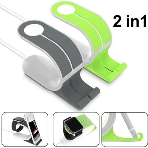 2 in 1 Universal Mobile Phone Smart Watch Holder Desktop Mount Stand Bracket 2020