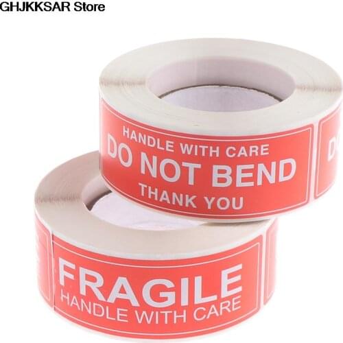 250Pcs/roll Stickers Practical Durable Handy Adhesive Warning Sign Package Sign Fragile Warning Sticker Warning Decal