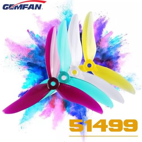 Gemfan Hurricane 51499 5.1X4.99X3 3-Blade PC Propeller for RC FPV Racing Freestyle 5inch Drones Replacement DIY Parts