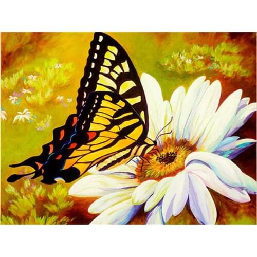 Diamond Painting Butterfly Flower Full Drill Handicraft Diamond Embroidery Animal Mosaic Art Rhinestone Home Decor