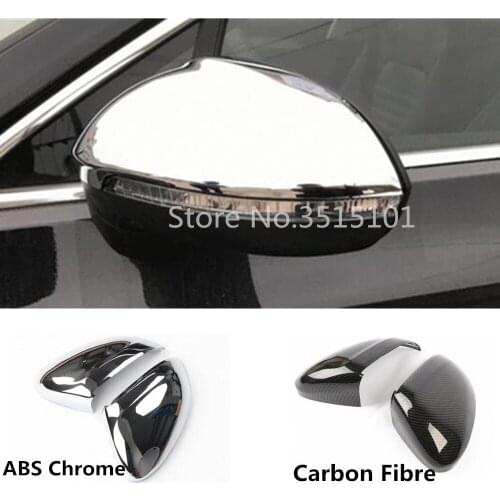 Car Stick Rear View Rearview Glass Mirror Cover Trim 2pcs For VW Volkswagen Variant Alltrack 2017 2018 2019 2020