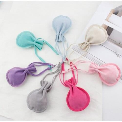 5pcs/lot Macaroon Color 7x9cm Velvet Drawable Organza Bags Calabash Shape Storage Pouches Gift Bags For Jewelry Packaging