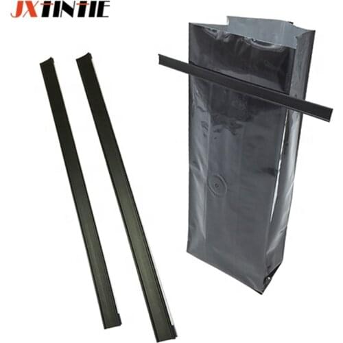 Black self-adhesive tin ties for coffee bag, self-sealing and reusable sealing strip for packaging bag