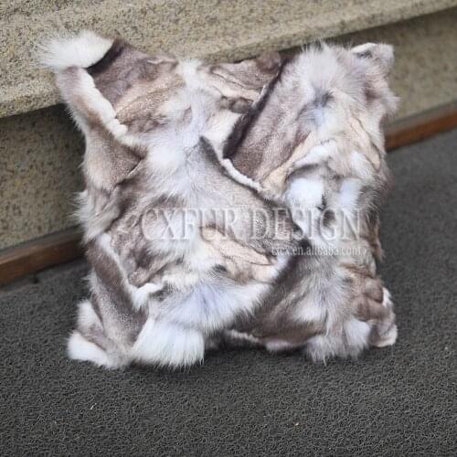 CX-D-101A Real Fur Pillow Cover Pillowcase Decorative Pillows Cushions Home Decor Luxury Fox Fur Cushion Cover