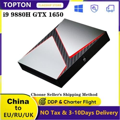 TOPTON Gaming Mini PC Core i9-9980HK i9 9880H i7 9750H Nvidia GTX 1650 4GB Game Desktop 2DDR4 64GB Windows10 4K DP HDMI AC WiFi
