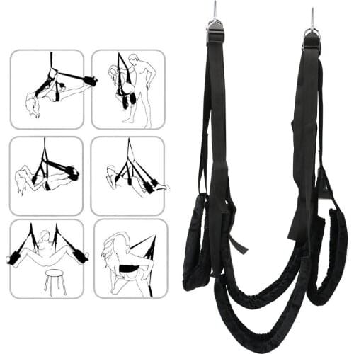 IKOKY Sex Swing Erotic Fetish Bandage Love Adult Game Chairs Soft Material Sex Furniture Sex Toys for Couples Hanging Door Swing