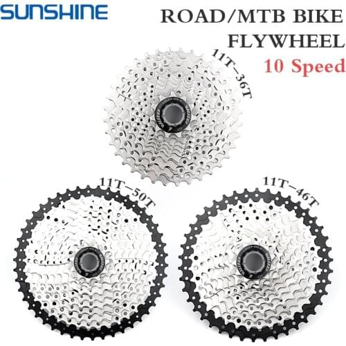 SUNSHINE MTB Bicycle Flyweel 10 Speed 25T 28T 32T 36T 40T 42T 46T 50T Road Bike Cassettes 10V for Shimano HG Freewheel