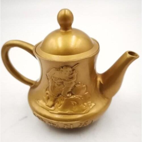 China brass zhong kui teapot small crafts statue