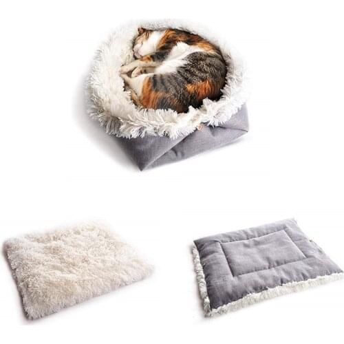 Fashion Plush Dog Pet House Products Dual-Use Bed For Dogs Cats Small Animals hondenmand panier chien legowisko dla psa