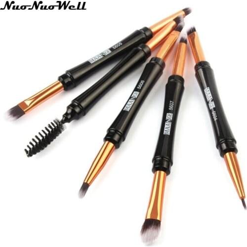 1pc Double Head Soft Makeup Smudge Eye Shadow Eyelash Lip Brushes Eyebrow Eyeliner Brush Professional Cosmetic Beauty Tools