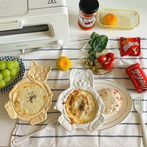 Plates and Bowls Set Ceramic Heating Plate Ceramics Plates for Food Plates Tableware Plate Kawaii Plate