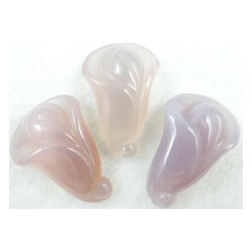 Natural stone Quartz crystal Turquoises Chalcedony agates flower pendant for diy jewelry Making necklace Accessories 3Pcs