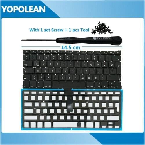 New Turkey Turkish Keyboard With Backlight For Macbook Air 13" A1369 2011 A1466 2012 2013 2014 2015 2017