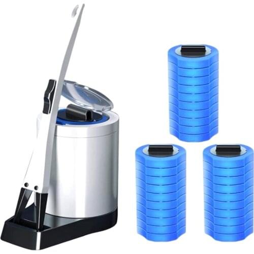 Disposable Toilet Cleaning Tool-1 Toilet Wand,1 Storage Box & 30 Toilet Stick Filling Heads,for Toilet&Bathroom Cleaning