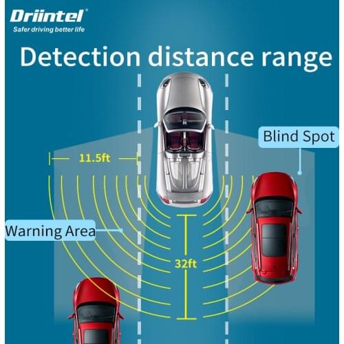 Driintel Millimeter Wave Radar blind spot detection system BSD BSA BSM Microwave Blind Spot Monitoring Change Lane Aided Parking