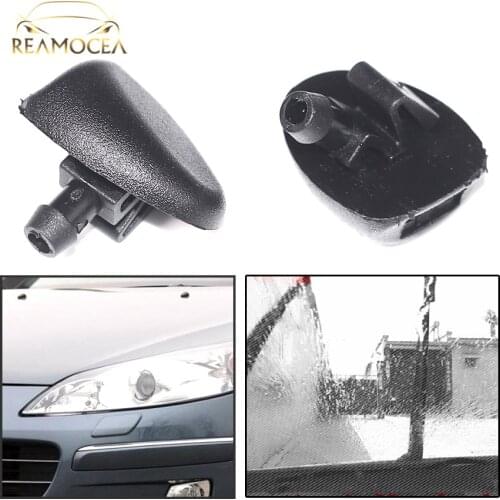 Reamocea 2Pcs 6438Z1 Windscreen Window Wiper Water Washer Jets Nozzles For Peugeot 407 2003 2004 2005 2006-2010