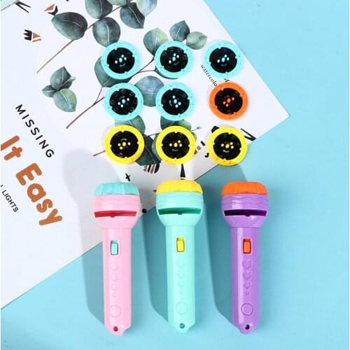 1 Pc Baby Sleeping Story Book Flashlight Projector Torch Lamp Toy Early Education Toy