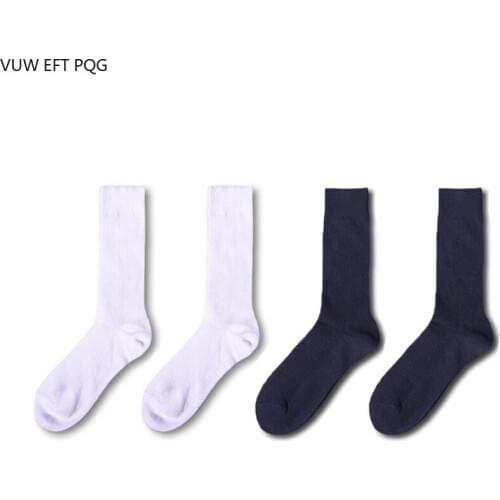 Finest Cotton Textile Solid Color Wild Four Seasons Socks Mens Business Socks Combed Four Seasons