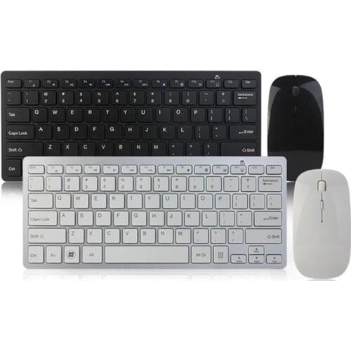 2.4GHz Wireless Keyboard Set Ultra-thin Compact Portable Small Wireless Keyboard and Mouse suitable for PC Desktop Computer