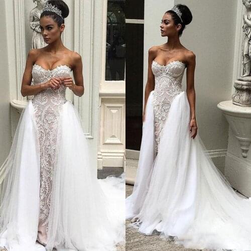 Vintage 2021 Overskirts Wedding Dresses Sweetheart Neckline Delicate Appliques Wedding Gowns Sweep Length Sleeveless Bridal Gown