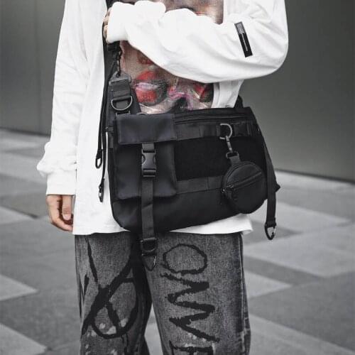 Waterproof Black Men Crossbody Pouch 2021 New Nylon Chest Bag Unisex Short Travel Bags Phone Pouch High-Capacity Shoulder Bag