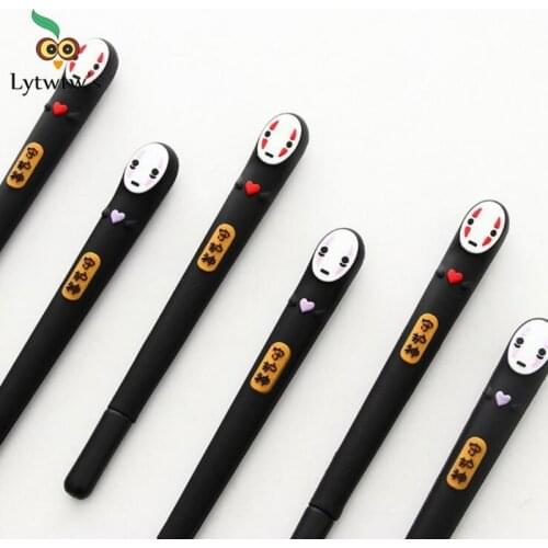 Japanese Funny stationery cute Kawaii gel pen anime creative faceless man school Office Supplies spirited away Lovely cartoon