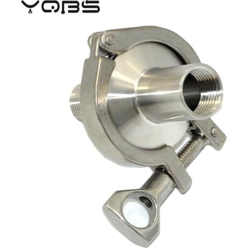 DN25 DN32 Sanitary Male Female Thread Ferrule Pipe Fitting+Tri Clamp+PTFE Gasket Stainless Steel SS304