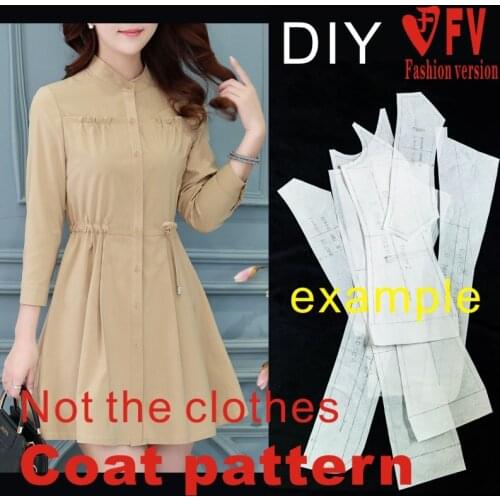 Ladies windbreaker jacket pattern cutting drawings clothing making pattern BFY-249