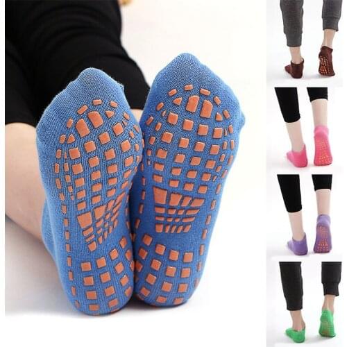 1 Pair Unisex Non-slip Floor Socks Women Men Spring Summer Breathable Home Socks Cotton Candy Colors Protector Ankle Socks
