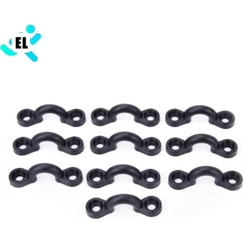 10Pcs Nylon Bungee Deck Loops Tie Down Pad Eye for Boat Kayak Deck Rigging Kit