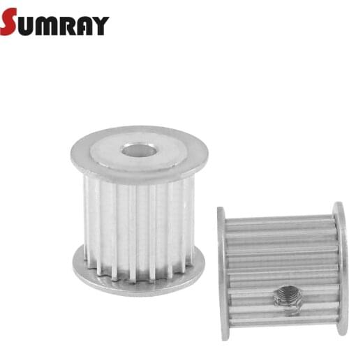 SUMRAY 3M 16T Timing Pulley 4/5/6/6.35mm Bore Timing Belt Pulley 16mm Belt Width Pulley Wheel For CNC Machines 2pcs