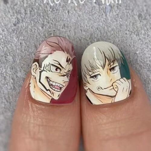 TSC-229-231 Newest design Jujutsu Kaisen colorful film designs 3d nail art sticker nail decal accessories