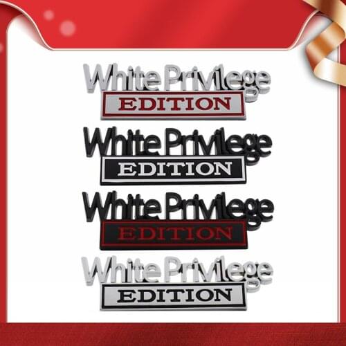 3D Premium White Privilege Edition for Compass Patriot Renegade Silverado car Engine Hood Fender Rear Decal Emblem Badge Sticker