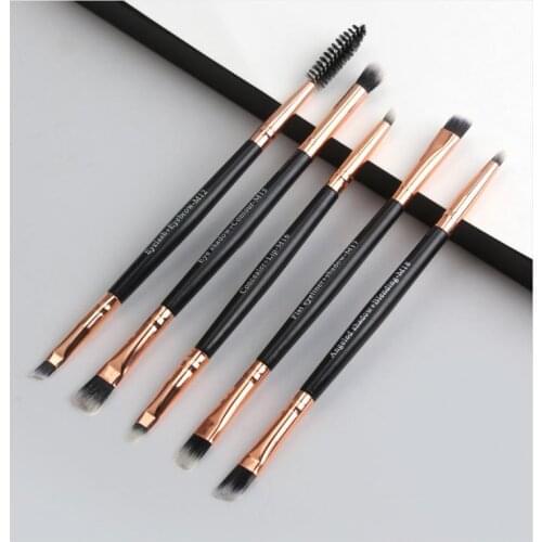 5PCS Makeup Brush Sets Portable Double Head Eyebrow Brush Facial Eye Lip Makeup Eyeshadow Concealer Blush Makeup Brush Tool