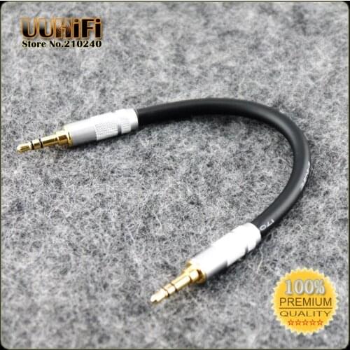 1PCS/10CM 3.5mm To 3.5mm 4N OFC Canare Audio Cable For Portable Amplifier