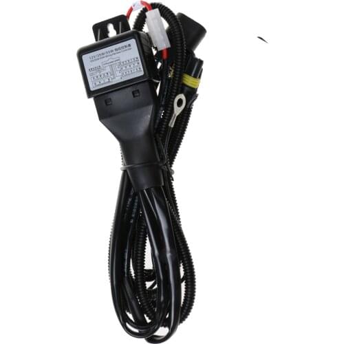 Car Wiring Harness Controller Auto Relay Harness Wiring Universal For 12V 35W/55W HID Hi Lo Bi-Xenon Plug-N-Play Car Accessories