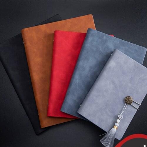 A5 Chinese style flipchart notebook with tassel detachable flipchart thicker notepad custom logo