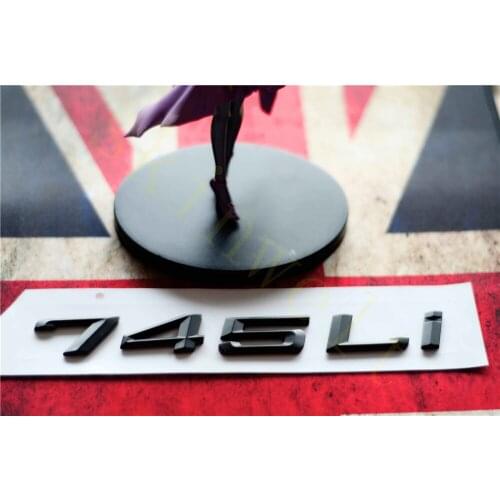 Emblem Badge Decal Trunk Rear ABS for BMW 7 Series 740i 745i 740Li 745Li Matt Black Chrome Stylish Car Exterior Stickers