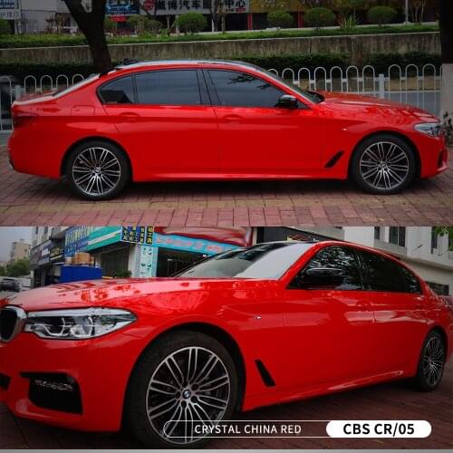 Good Quality And Selling Polymeric Material Roll 1.52m 18m Crystal Passion Red Economical Car Wrap Vinyl