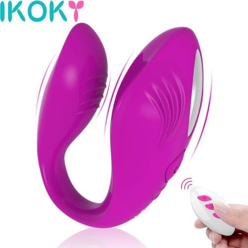 IKOKY Clitoral Vibrator 12 Frequency G spot Vibrators Clitoral Vaginal Stimulator Remote Control Beauty Snake Shape