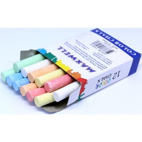 12 pcs/Lot Dustless Chalk Pen Drawing Chalks For Blackboard 6 Colors Stationary Office School Supplies Accessories tizas escolar