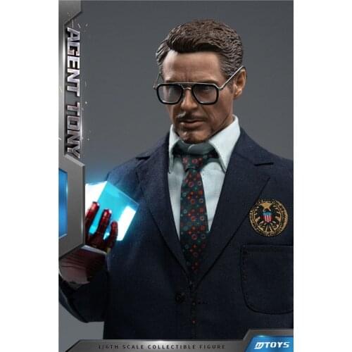 MTOYS MS015 1/6 Iron Hero Tony Figure Model 12 INCH Robert Downey Jr. Soldier Action Doll Full Set