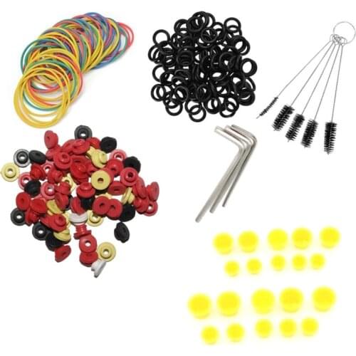Tattoo Machine Gun Kit Needle Nipple O Ring Tip Brush Grip L-Key Tattoo Pigment Ink Cup Accessories Set