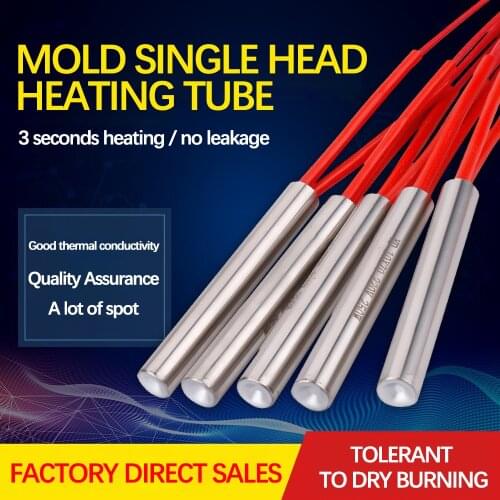 Electric Cartridge Heater Element 220V 6mm Tube Diameter Stainless Steel Tubular Heating Element Wattage 100W